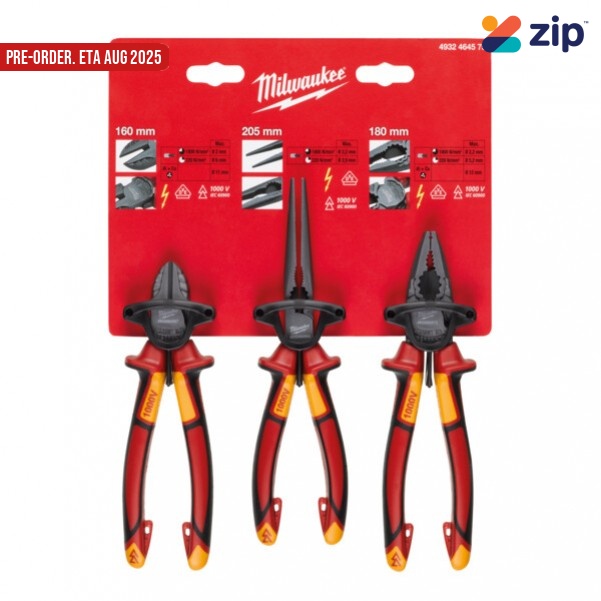 Milwaukee 4932464575 - 3pce 1000V VDE Pliers Set